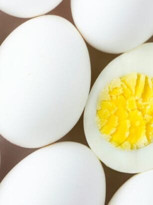 white egg lot on brown wooden table